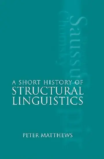 Cover of A Short History of Structural Linguistics