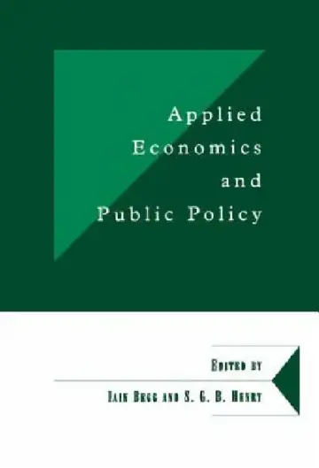 Cover of Applied Economics and Public Policy