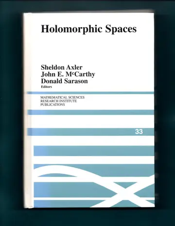 Cover of Holomorphic Spaces