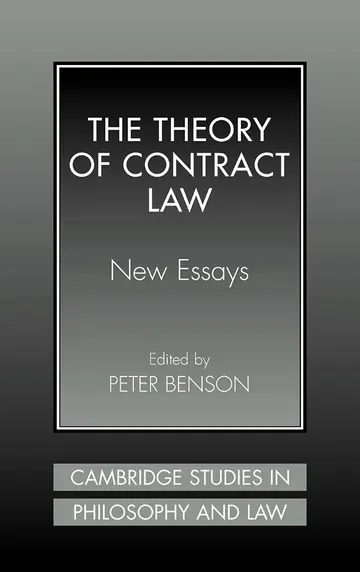 Cover of The Theory of Contract Law