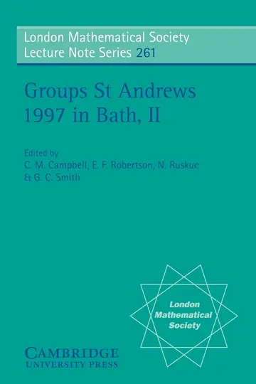 Cover of Groups St Andrews 1997 in Bath
