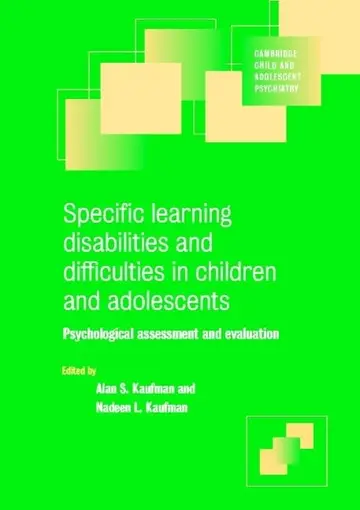 Cover of Specific Learning Disabilities and Difficulties in Children and Adolescents