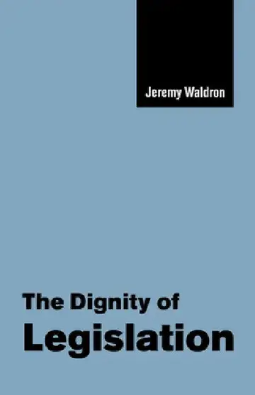 Cover of The Dignity of Legislation