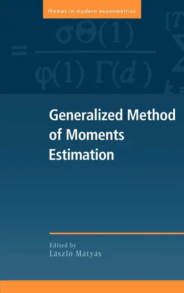 Cover of Generalized Method of Moments Estimation