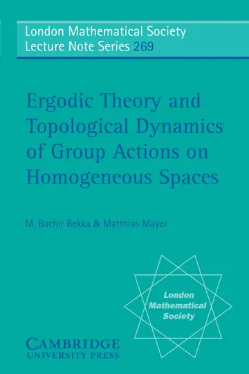 Cover of Ergodic Theory and Topological Dynamics of Group Actions on Homogeneous Spaces