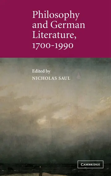 Cover of Philosophy and German Literature, 1700–1990