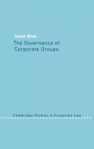 Cover of The Governance of Corporate Groups
