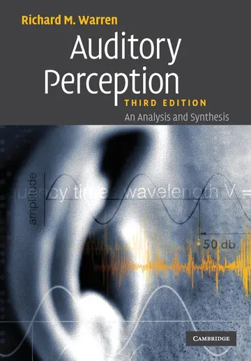 Cover of Auditory Perception an Analysis and Synthesis 3Ed