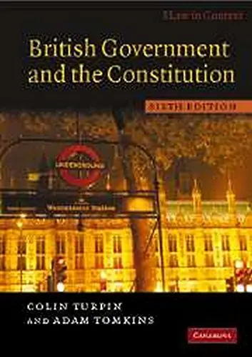 Cover of British Government and the Constitution