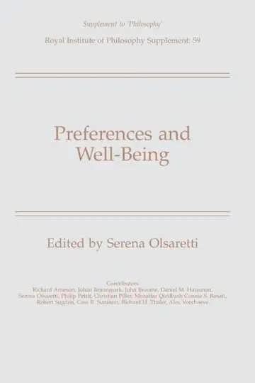 Cover of Preferences and Well-Being