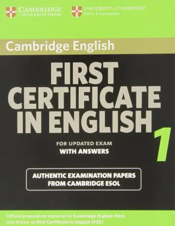 Cover of Cambridge First Certificate in English 1 for updated exam Student's Book with answers