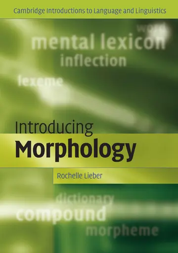 Cover of Introducing Morphology