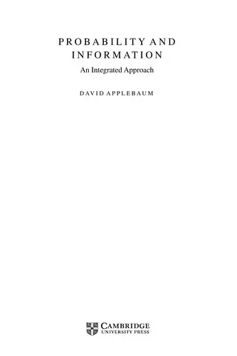 Cover of Probability and Information