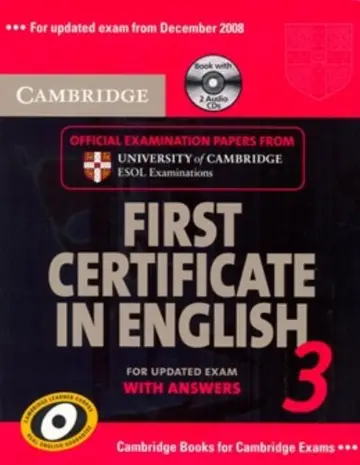 Cover of Cambridge First Certificate in English 3 for Updated Exam Self-study Pack (Student's Book with answers and Audio CDs)