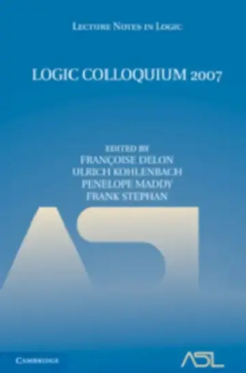 Cover of Logic Colloquium 2007