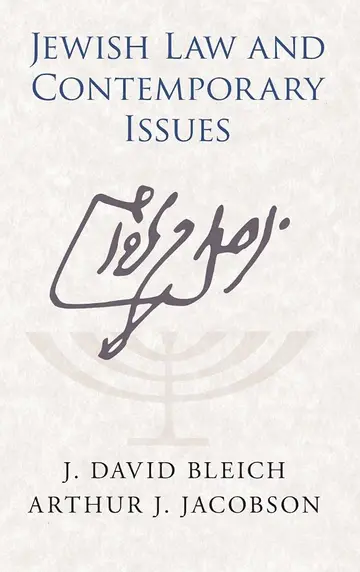 Cover of Jewish Law and Contemporary Issues