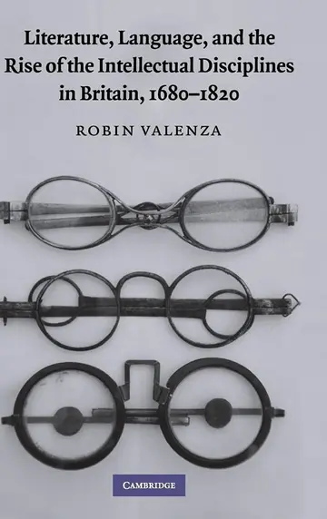 Cover of Literature, Language, and the Rise of the Intellectual Disciplines in Britain, 1680–1820