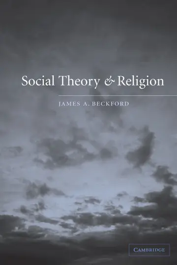 Cover of Social Theory and Religion