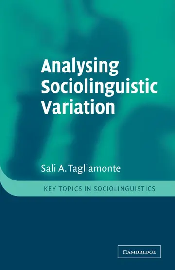 Cover of Analysing Sociolinguistic Variation (pb 2006)