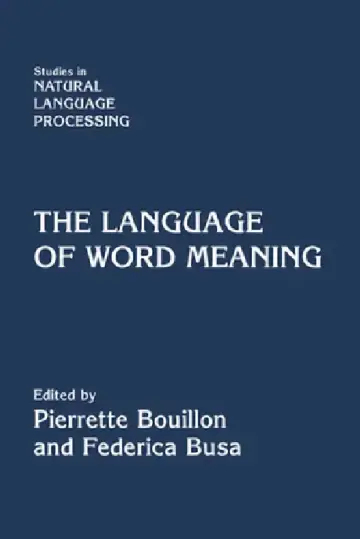 Cover of The Language of Word Meaning