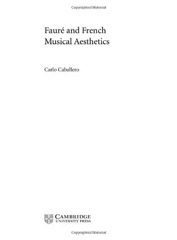 Cover of Fauré and French Musical Aesthetics
