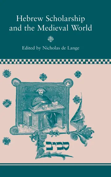 Cover of Hebrew Scholarship and the Medieval World