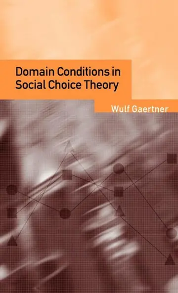 Cover of Domain Conditions Social Choice Theory