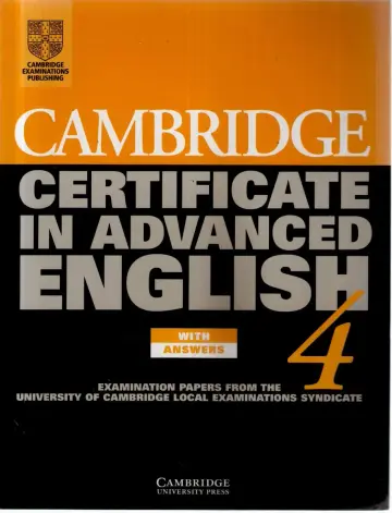 Cover of Camb Cert Adv Eng 4 Students Book with Answers