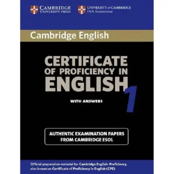 Cover of Cambridge Certificate of Proficiency in English 1 Student's Book with Answers