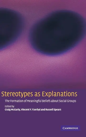 Cover of Stereotypes as Explanations