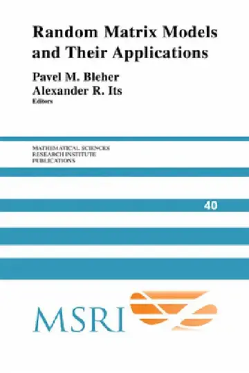 Cover of Random Matrix Models and Their Applications
