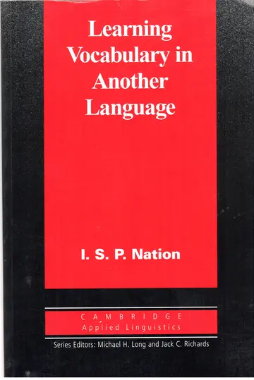Cover of Learning Vocabulary in Another Language