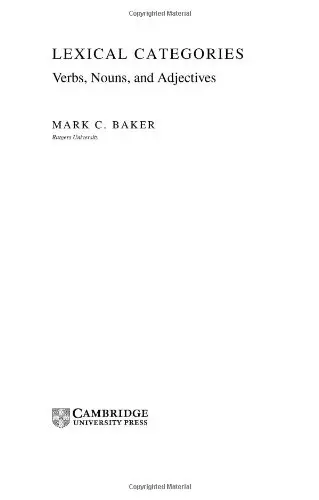 Cover of Lexical Categories
