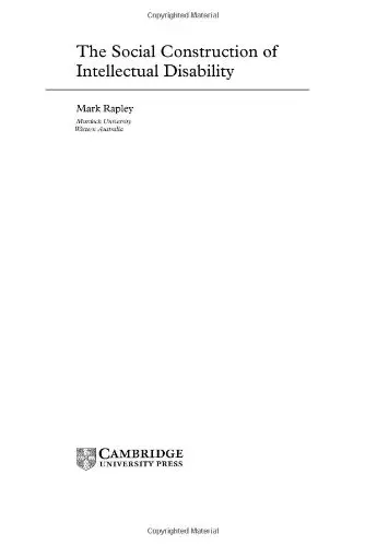 Cover of The Social Construction of Intellectual Disability