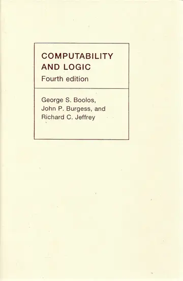 Cover of Computability and Logic