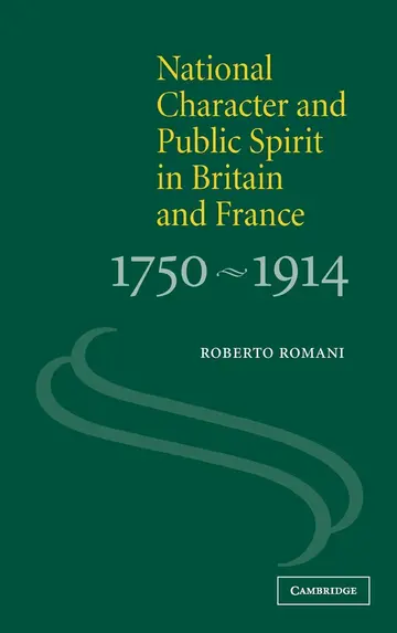 Cover of National Character and Public Spirit in Britain and France, 1750 - 1914