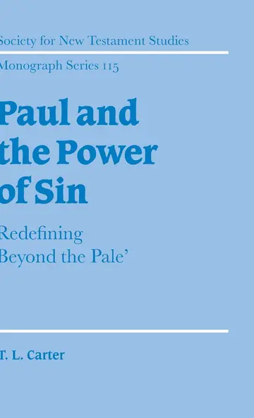 Cover of Paul and the Power of Sin
