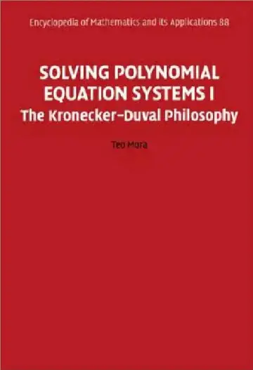 Cover of Solving Polynomial Equation Systems I