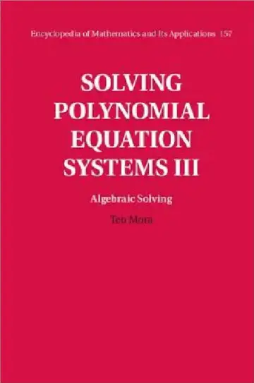 Cover of Solving Polynomial Equation Systems
