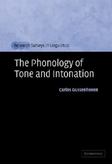 Cover of The Phonology of Tone and Intonation