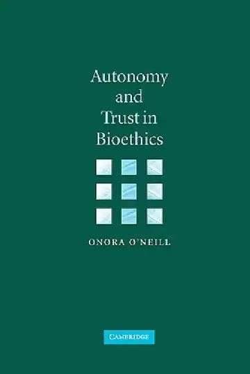 Cover of Autonomy and Trust in Bioethics