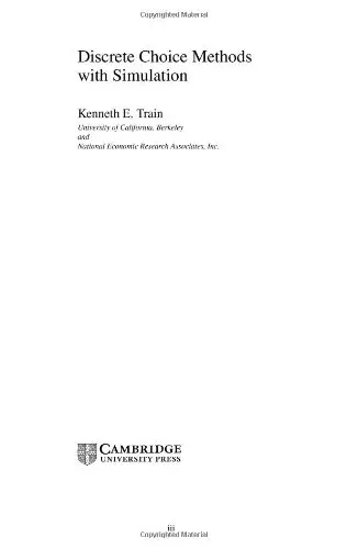 Cover of Discrete Choice Methods with Simulation