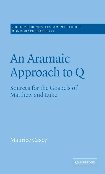 Cover of An Aramaic Approach to Q