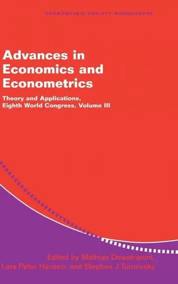 Cover of Advances in Economics and Econometrics