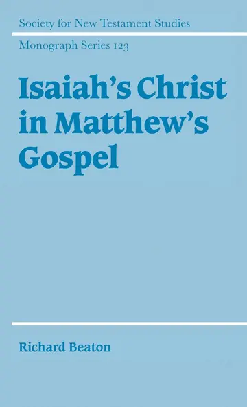 Cover of Isaiah's Christ in Matthew's Gospel