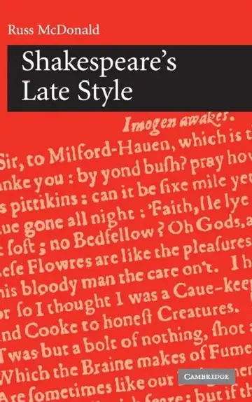 Cover of Shakespeare's Late Style