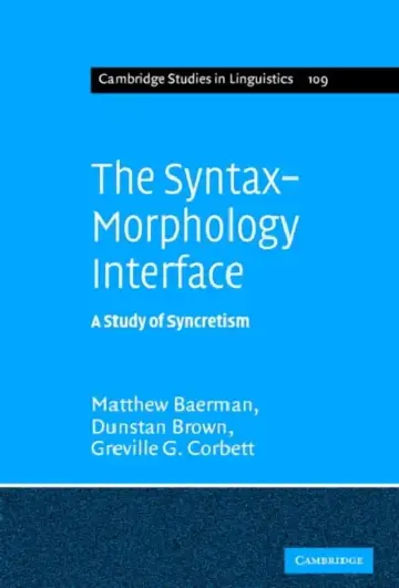 Cover of The Syntax-Morphology Interface