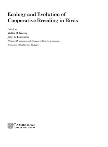 Cover of Ecology and Evolution of Cooperative Breeding in Birds