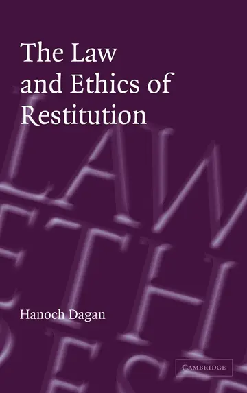 Cover of The Law and Ethics of Restitution