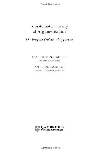 Cover of A Systematic Theory of Argumentation
